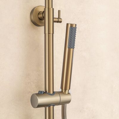 Colonne de douche avec mitigeur thermostatique LOMAZOO Orléan doré