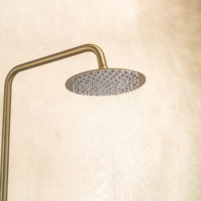 Colonne de douche avec mitigeur thermostatique LOMAZOO Orléan doré