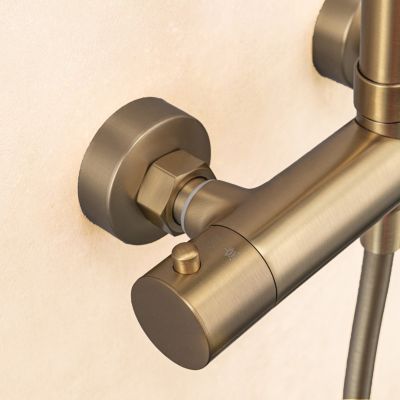 Colonne de douche avec mitigeur thermostatique LOMAZOO Orléan doré