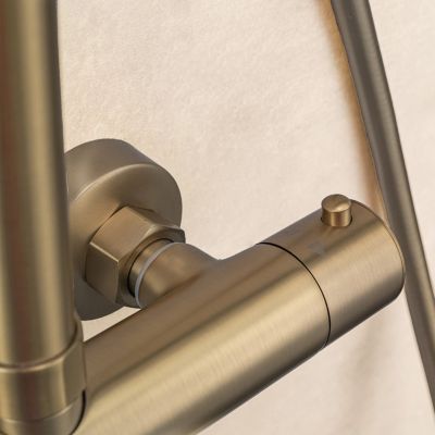 Colonne de douche avec mitigeur thermostatique LOMAZOO Orléan doré