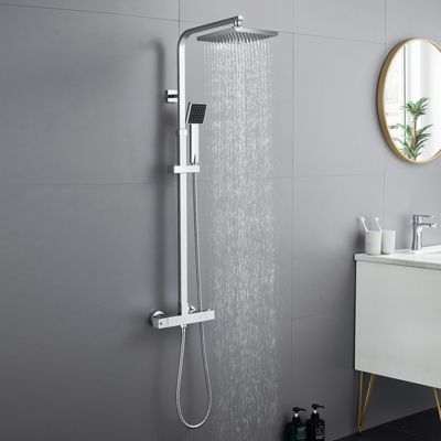 Colonne de Douche avec Robinetterie Thermostatique,  Auralum MAX Ensemble de Douche avec pommeau + douchette