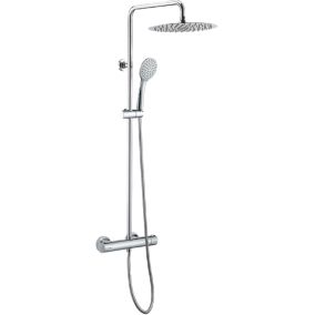 Colonne de douche chromée avec thermostatique Essebagno Allure