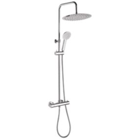 Colonne de douche chromée avec thermostatique Essebagno Loundge