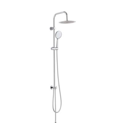 Colonne de douche classique à raccorder sur robinetterie avec pomme de tête, douchette et flexible, chrome Valentin Classic