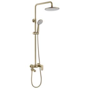 COLONNE DE DOUCHE DORÉE BROSSÉE (OR MAT) SC008 COLLECTION SCAMANDRE