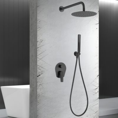 Colonne de Douche Encastrée anti-calcaire Noir Mat IMEX DELOS GPD055/NG