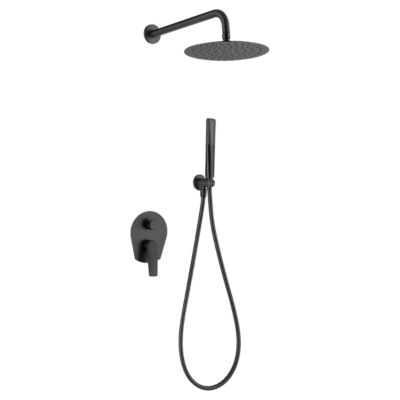 Colonne de Douche Encastrée anti-calcaire Noir Mat IMEX DELOS GPD055/NG