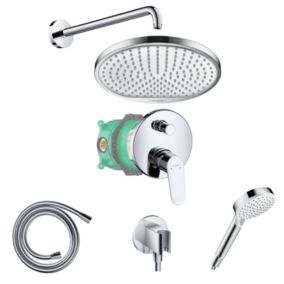 Colonne de douche encastrée HANSGROHE Crometta S avec mitigeur mécanique Logis chromé