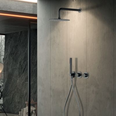 Colonne de Douche Encastrée Thermostatique Black Gun Métal IMEX ASSEN GTA052/BGM