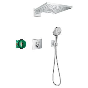 Colonne de douche encastrée thermostatique HANSGROHE ShowerSelect Square chromé