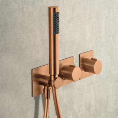 Colonne de Douche Encastrée Thermostatique Or Rose IMEX TIBET GTT054/ORC