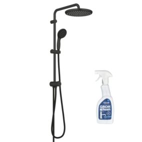 Colonne de douche GROHE Vitalio Start System 250 avec inverseur noir + Nettoyant GrohClean