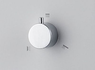Colonne de douche hydromassante mécanique avec pommeau + douchette + flexible blanc, Essebagno Esseflat