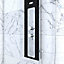 Colonne de douche hydromassante mécanique avec pommeau + douchette + flexible, noir, Galedo Crystal