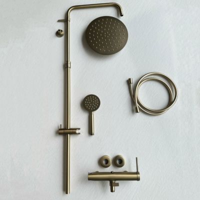 Colonne de douche mécanique or brossé 250 Essebagno Lollipop II