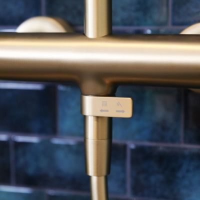 Colonne de douche mécanique or brossé 250 Essebagno Lollipop II