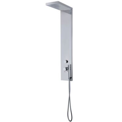 Colonne de douche mécanique avec douchette et flexible, aluminium chromé, Essebagno Essekadra