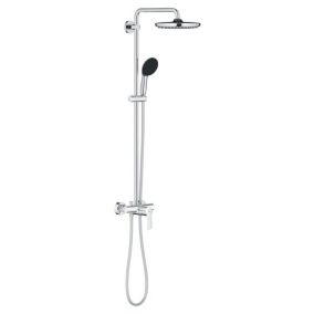 Colonne de douche mécanique avec douchette + pommeau + flexible + barre chrome, Grohe Vitalio Start