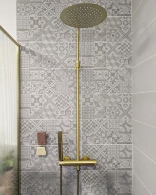 Colonne de douche mécanique, doré, Essebagno Luisa 250
