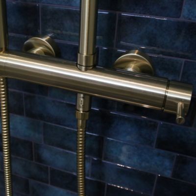 Colonne de douche mécanique, doré, Essebagno Luisa 250