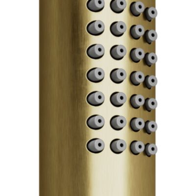 Colonne de douche mécanique encastrée en laiton massif finition satin, GoodHome Owens