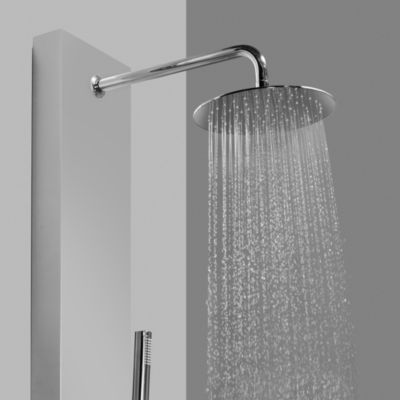 Colonne de douche mécanique hydromassante, gris, GoodHome Tanvia