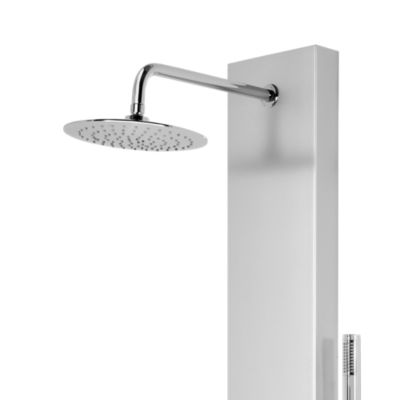 Colonne de douche mécanique hydromassante, gris, GoodHome Tanvia