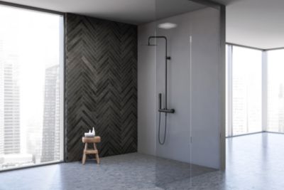 Colonne de douche mécanique, noir, Essebagno Luisa 250