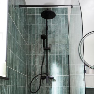 Colonne de douche mécanique noire GoodHome Cavally