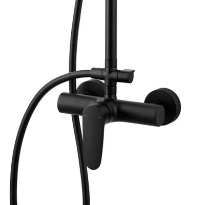 Colonne de douche mécanique noire GoodHome Cavally
