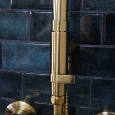 Colonne de douche or brossé sans mitigeur Essebagno Luisa II