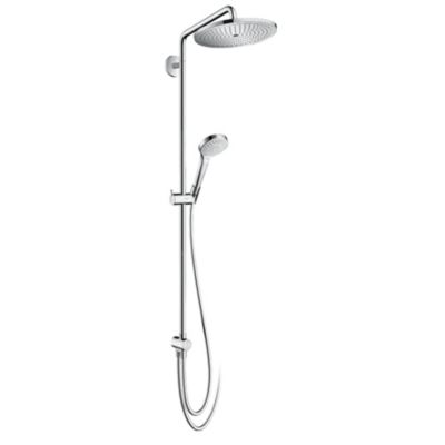 Colonne de douche ou bain douche sans mitigeur HANSGROHE Croma Select S 280 chromé + tablette AddStoris