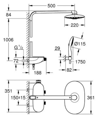 Colonne de Douche Rainshower System SmartControl 360 DUO (26250000)