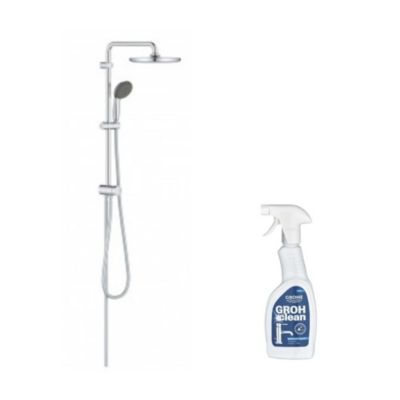 Colonne de douche sans mitigeur GROHE Quickfix Vitalio Start 250 + nettoyant GrohClean