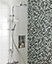 Colonne de douche sans robinetterie avec douchette 3 jets + flexible + barre réglable, chrome, Hansgrohe Reno 220 surface