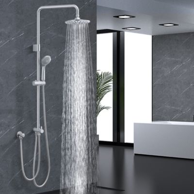 Colonne de Douche sans Robinetterie Murale Hydromassante avec Douchette et Pommeau de Douche Chromé