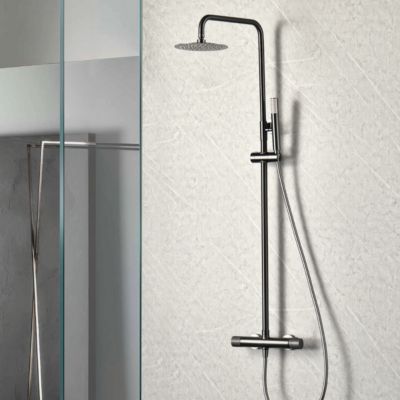 Colonne de Douche Thermostatique Anti-Calcaire Black Gun Métal IMEX MONZA BTD038/BGM