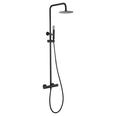 Colonne de Douche Thermostatique anti-calcaire Noir Mat IMEX GENOVA BTG053/NG