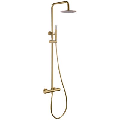 Colonne de Douche Thermostatique anti-calcaire Or Brossé IMEX GENOVA BTG053/OC