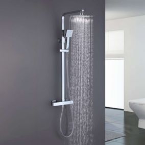 Colonne de douche thermostatique avec barre extensible SKY BATH chromé Inox S304 série PARADISE