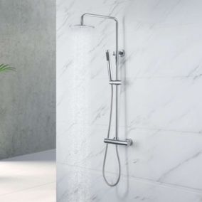 Colonne de douche thermostatique avec barre extensible SKY BATH chromé Inox S304 série SUPREME