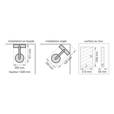 Colonne de douche thermostatique avec pomme de tête, douchette et flexible, en aluminium anodisé gris, Valentin Totmy