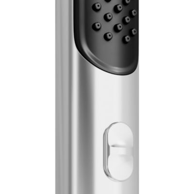 Colonne de douche thermostatique avec pommeau, douchette 2 jets, flexible, barre réglable, chrome, GoodHome Levanna