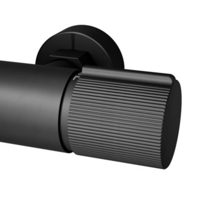 Colonne de douche thermostatique avec pommeau, douchette 2 jets, flexible, barre réglable, noir, GoodHome Levanna