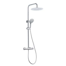 Colonne de douche thermostatique avec pommeau et douchette 3 jets, chrome, Kramer Goodlife