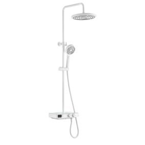 Colonne de douche thermostatique blanche, Edouard Rousseau Ekogest