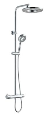 Colonne de douche thermostatique chrome, Edouard Rousseau Hoop