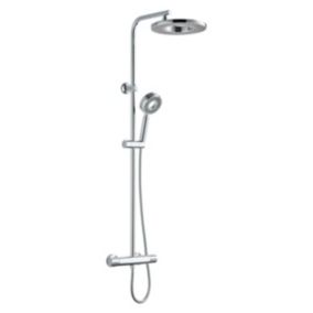 Colonne de douche thermostatique chrome, Edouard Rousseau Hoop