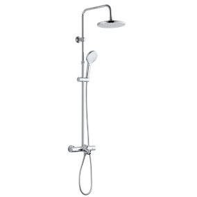 Colonne de douche thermostatique chrome, Edouard Rousseau Mila