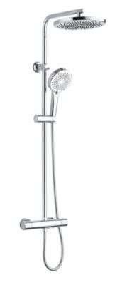 Colonne de douche thermostatique chrome, Edouard Rousseau Neda